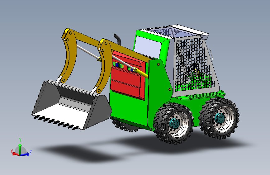 山猫装载机VPL01 3d机械模型图纸 Solidworks