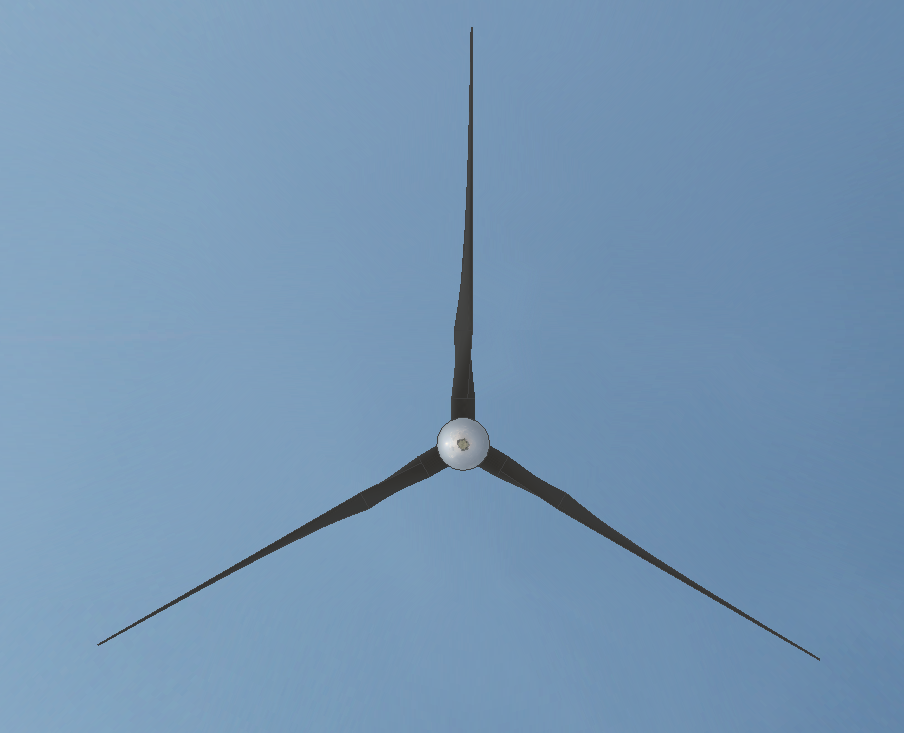 3叶片中型海上风力涡轮机