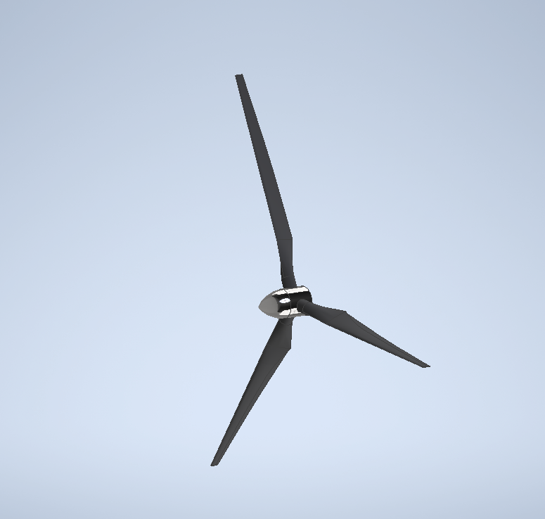 3叶片中型海上风力涡轮机