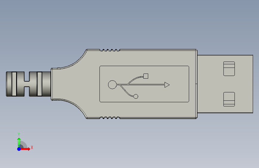 USB插头 (thesourcecad.com) (1) 正面视图