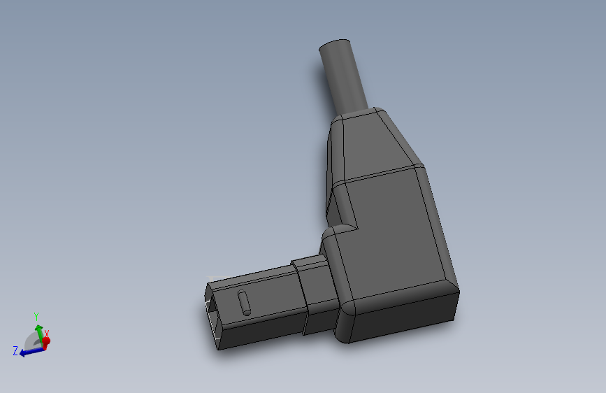插头连接器 USB B 角度（修正）