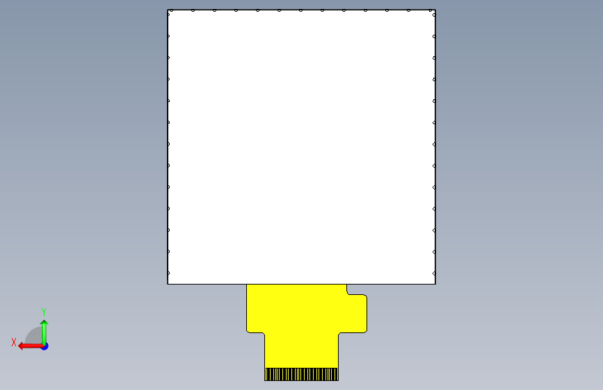 方形 4 英寸 480x480 IPS TFT 显示屏 SPI+RGB 接口 背面视图
