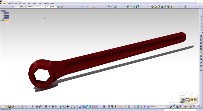 塞尺扳手 Catia