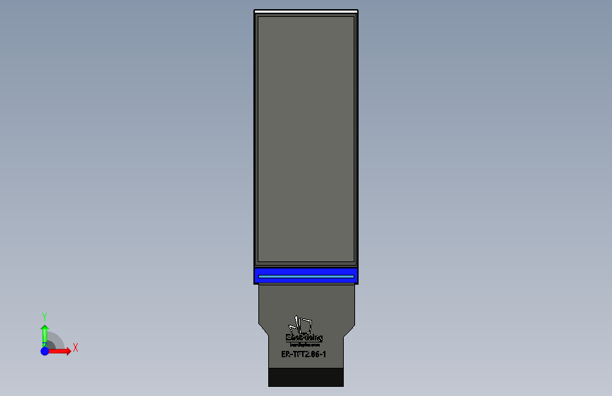 条形 2.86 英寸 376x960 IPS TFT 显示屏 SPI+RGB 接口 (1) 正面视图