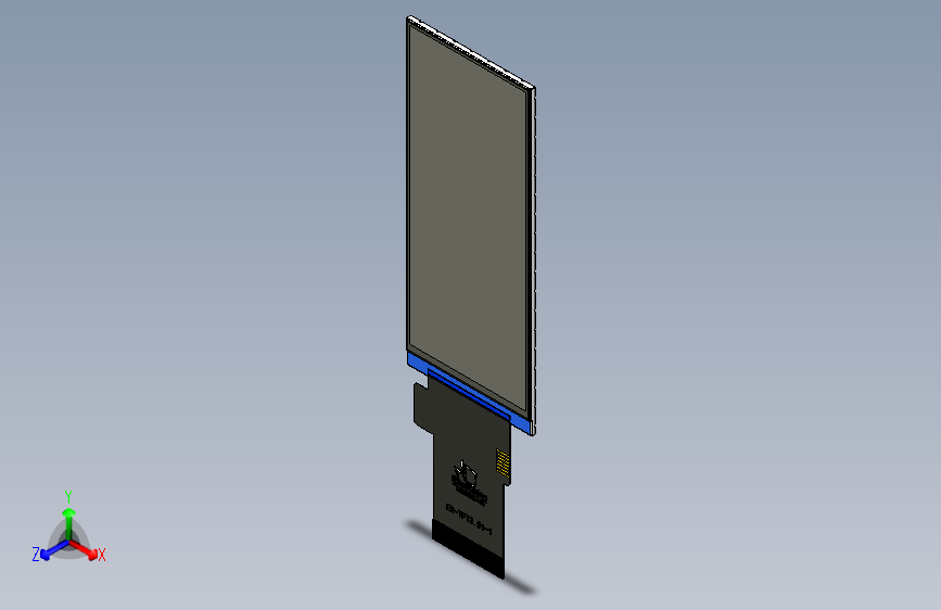 条形 3.51 英寸 340x800 IPS TFT 显示屏 SPI+RGB 接口 (1) 主视图