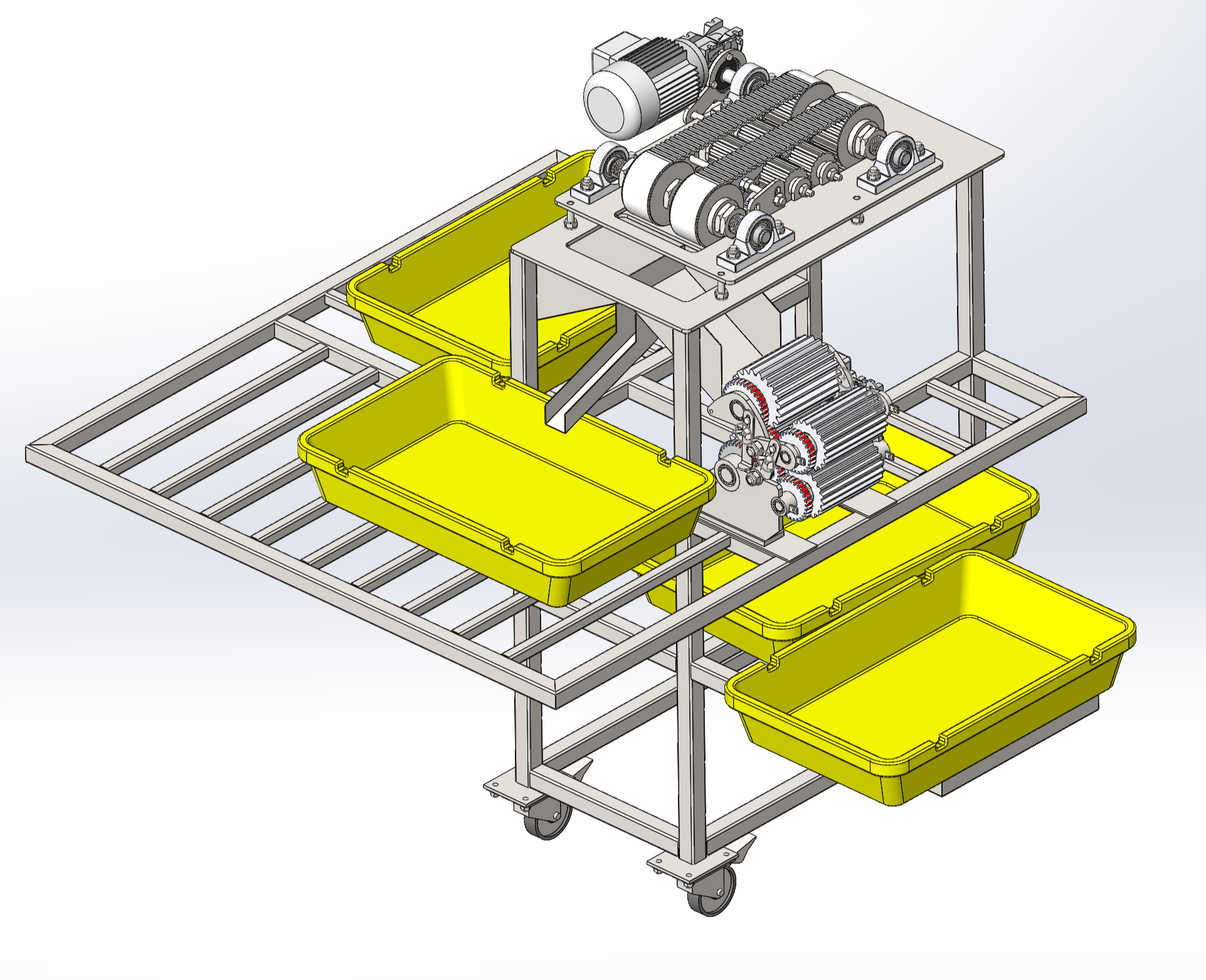 鱿鱼去内脏机概念模型 STEP格式