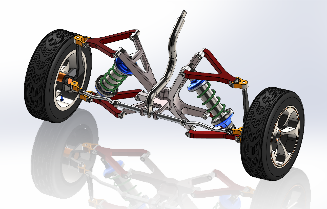 多连杆汽车悬架 STEP