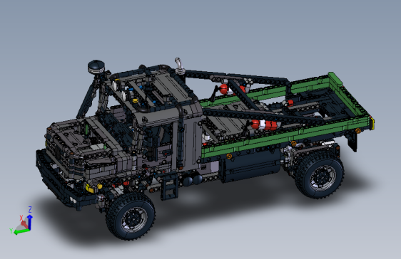 42129奔驰4x4越野卡车拼装模型  STP格式