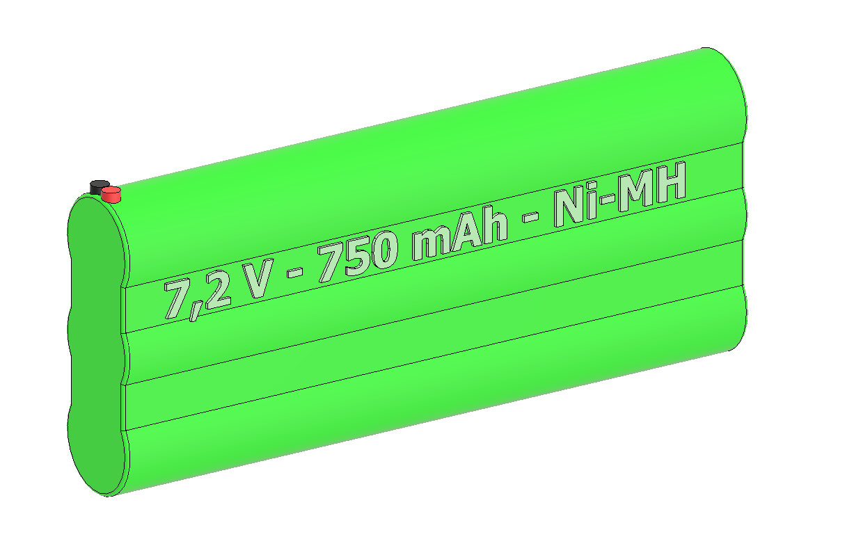 7.2V 750毫安时电池 镍氢电池