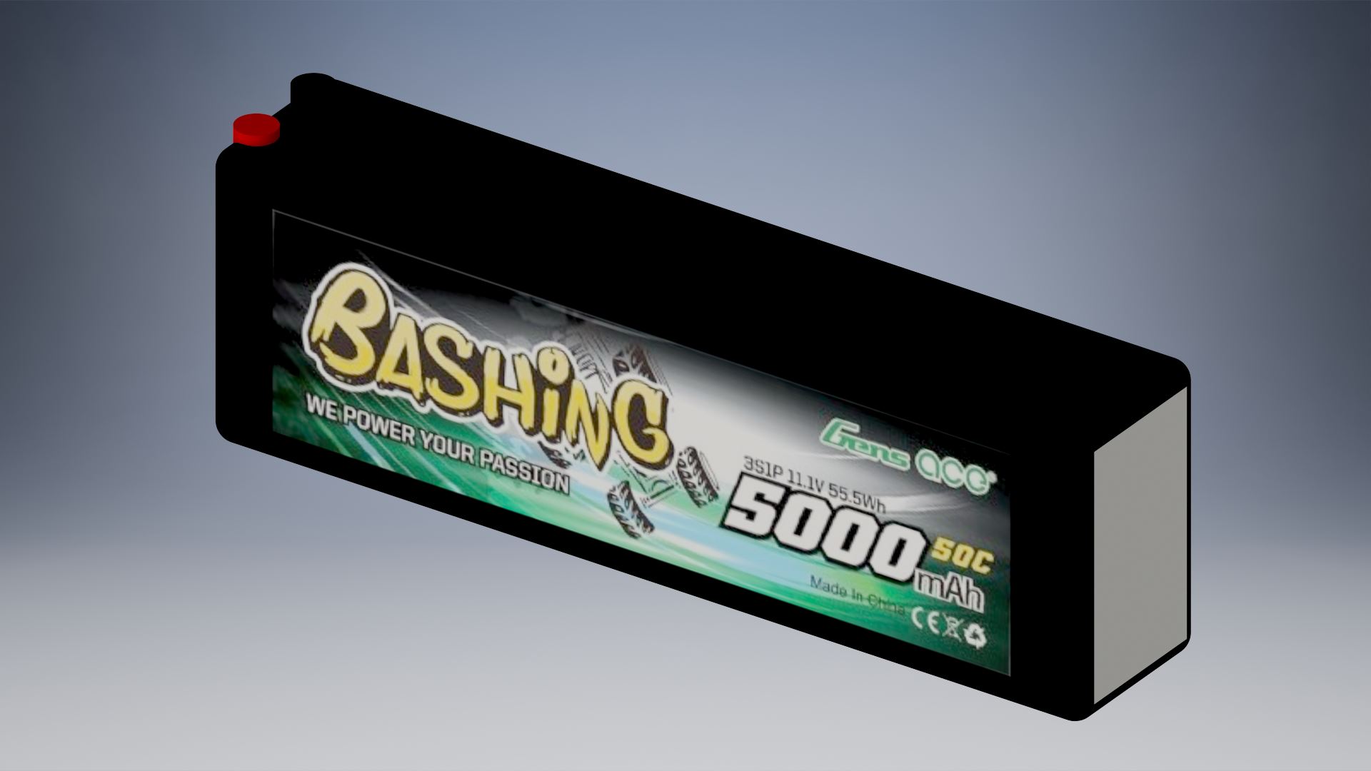 Gens Ace B-50C-5000-3S1P-Bashing 5000毫安时 11.1伏 3S 锂聚合物电池 60C