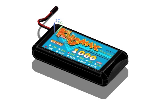 King Max 1000 毫安时锂聚合物电池组