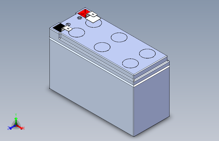 PTC Creo 技能展示：APC 12V 7AH 铅酸电池