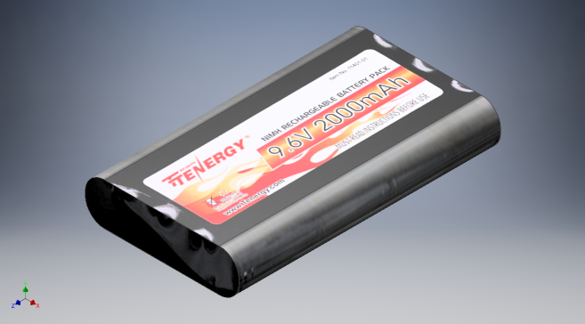 Tenergy 镍氢电池组 9.6V 2000mAh 高容量可充电遥控电池