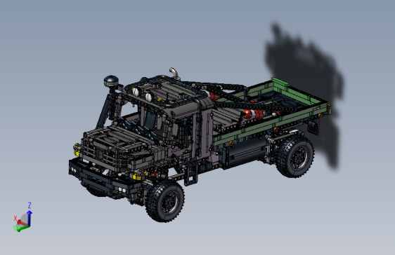 奔驰4x4越野卡车拼装模型
