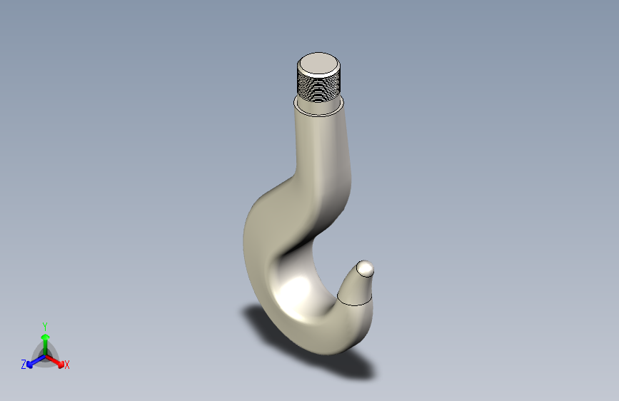 SolidWorks中的起重机吊钩=起重机吊钩卷扬机