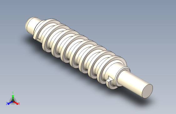 SolidWorks中的蜗杆轴