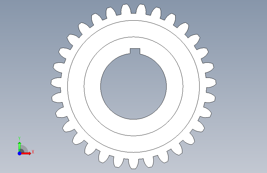 spur+gear:直齿轮+(1) 正面视图