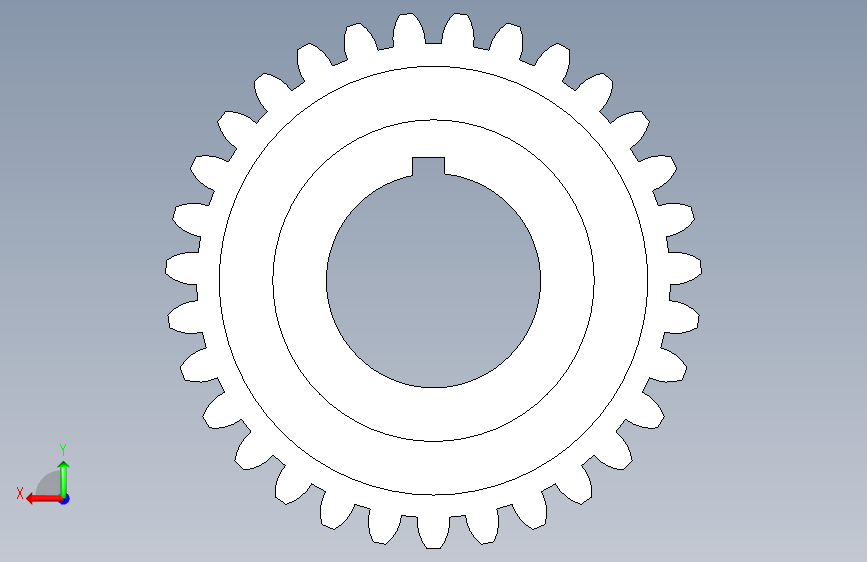 spur+gear:直齿轮+(1) 背面视图