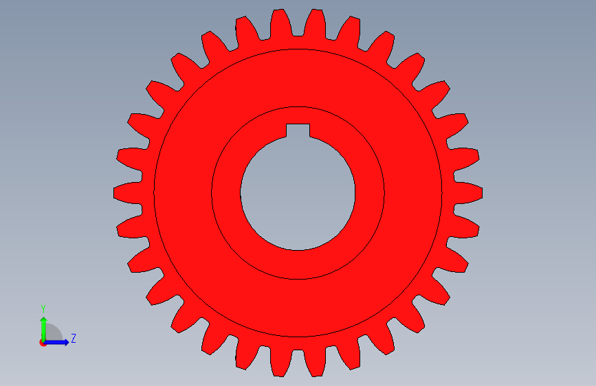 spur+gear:直齿轮+(10) 左侧视图
