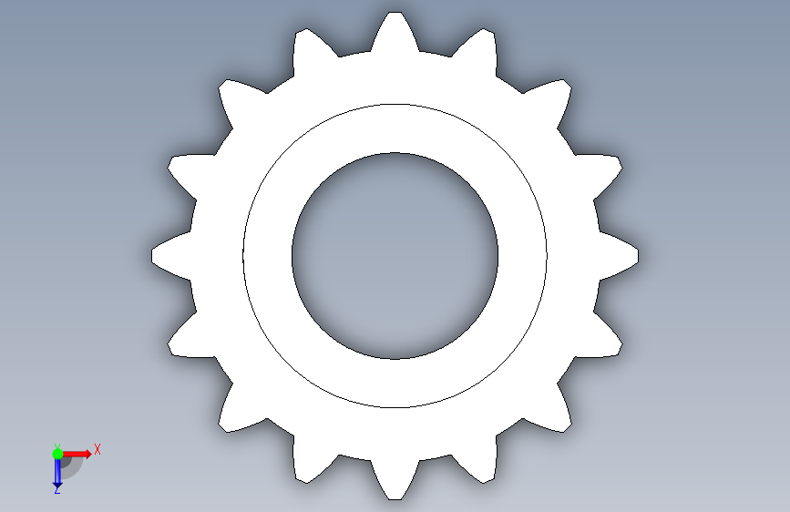 spur+gear:直齿轮+(37) 俯视图
