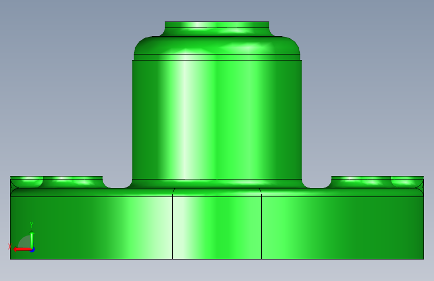 Studycadcam+3D+CAD+练习+581_+变速箱盖_+变速箱盖_+Autodesk+Inventor+Pro 背面视图