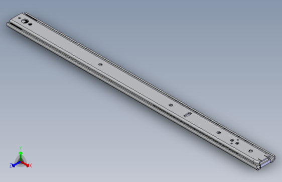 导轨一个12英寸到24英寸50磅锁定滑块的SolidWorks文件