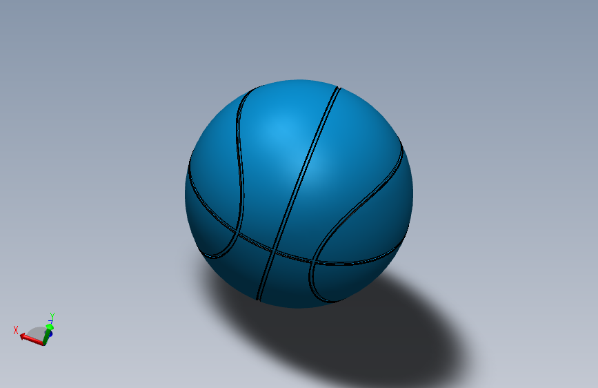 篮球设计在SolidWorks中