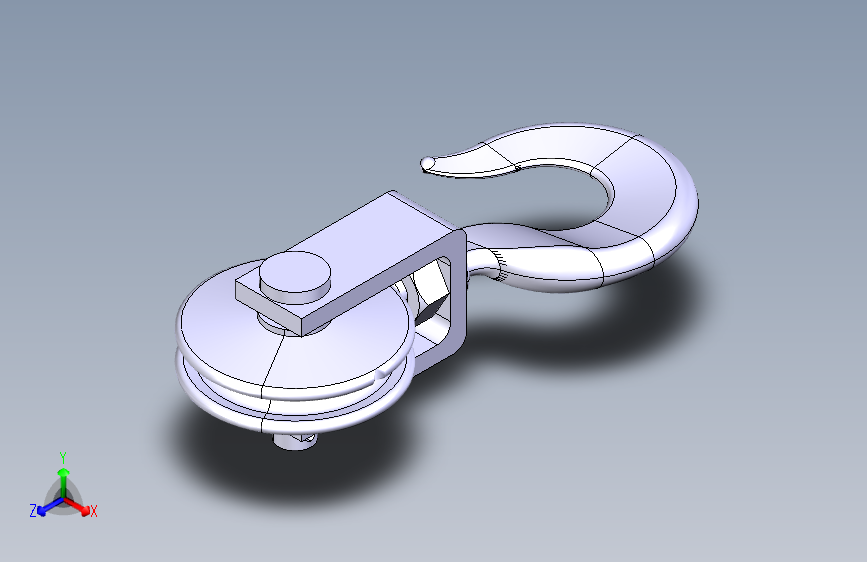 使用CATIA+V5的起重机吊钩与滑轮组=起重机吊钩卷扬机