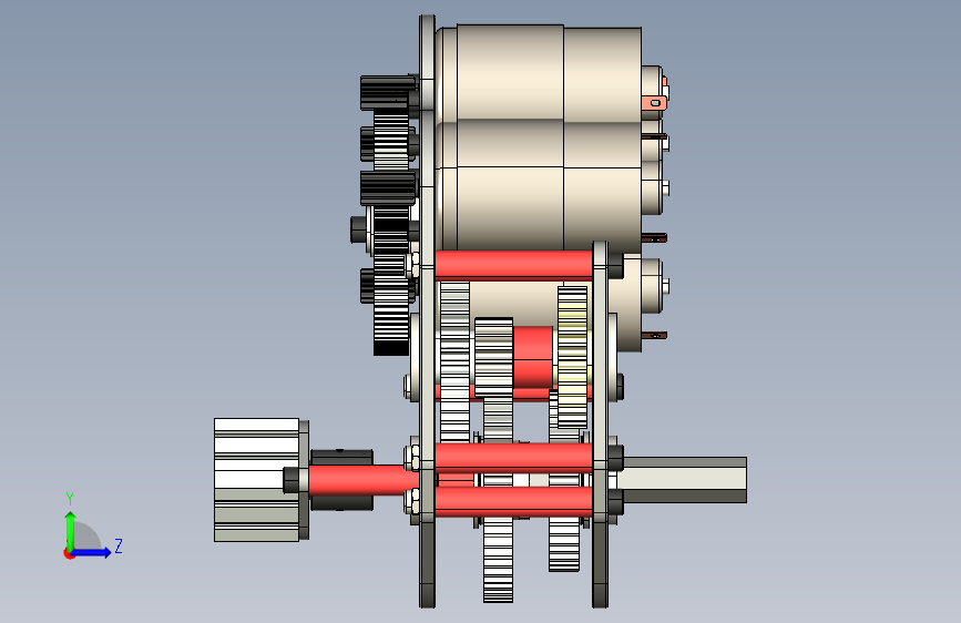 2速翻转4+775+Pro+Gearbox 左侧视图