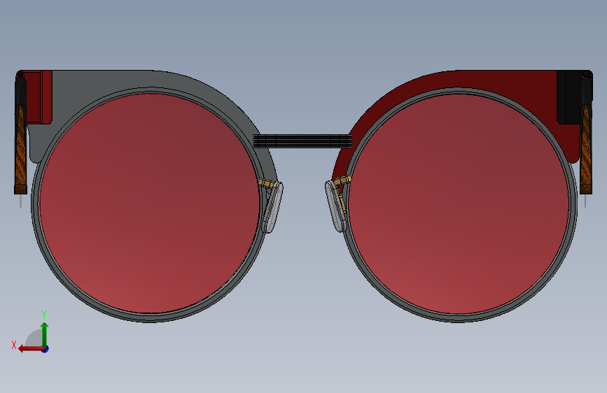 复古潘托 sunglasses 背面视图