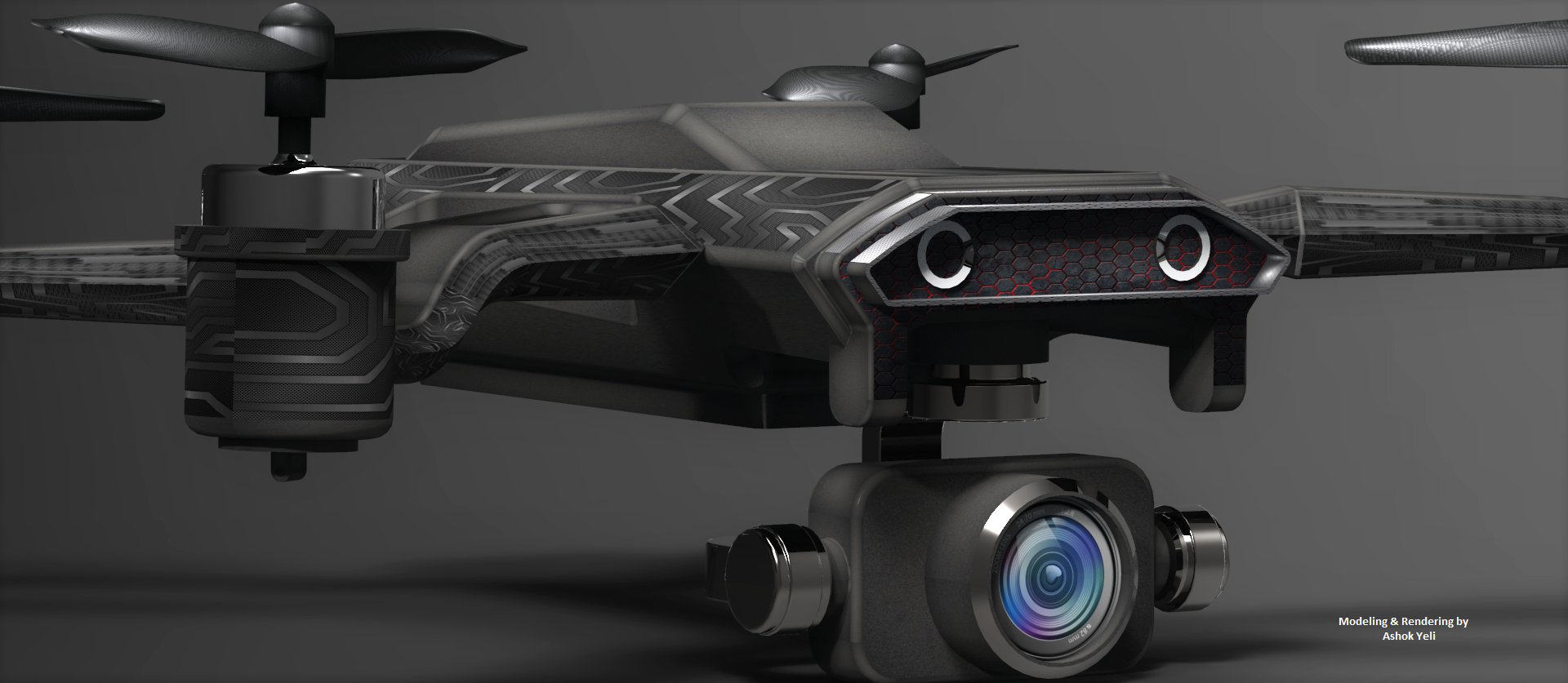 相机无人机造型 STP格式