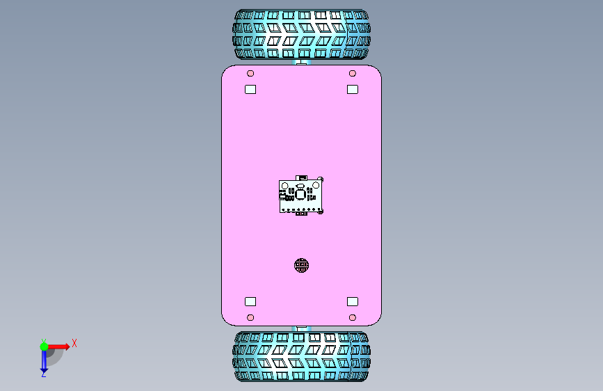 自平衡机器人部件 俯视图