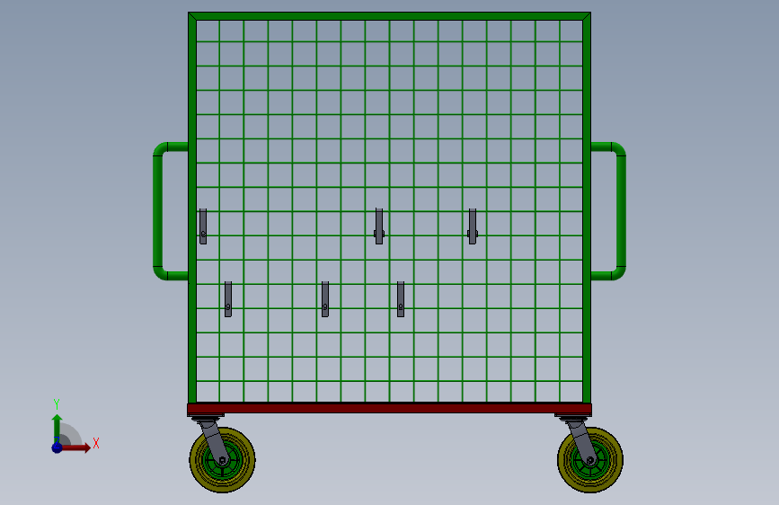 SW2009 绘画手推车 正面视图
