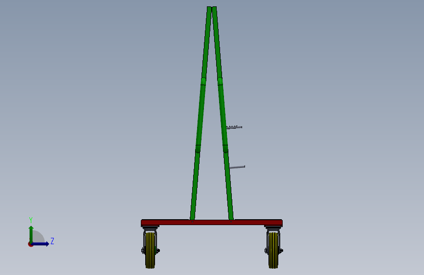 SW2009 绘画手推车 左侧视图