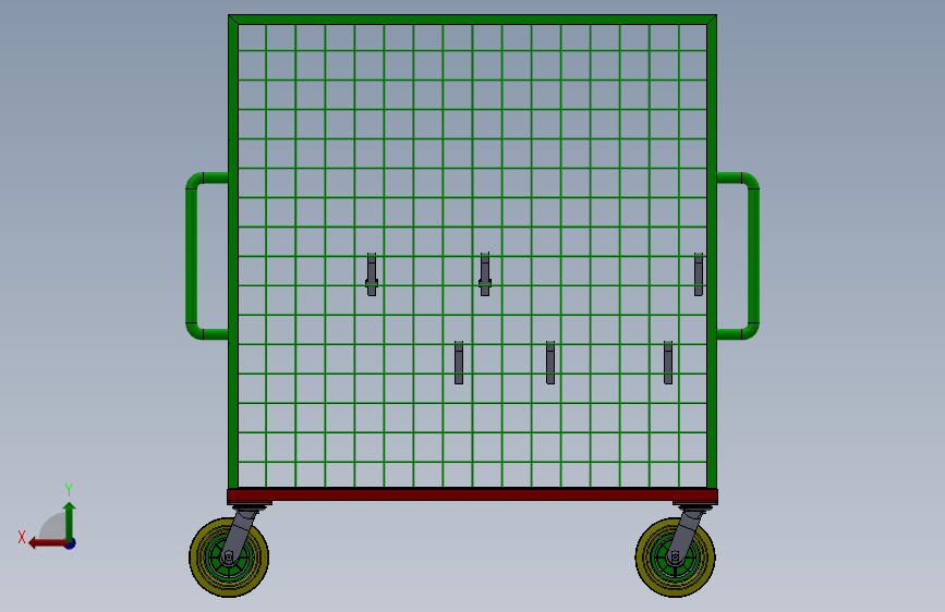 SW2009 绘画手推车 背面视图