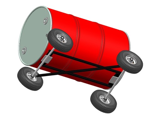 四轮转向手推车