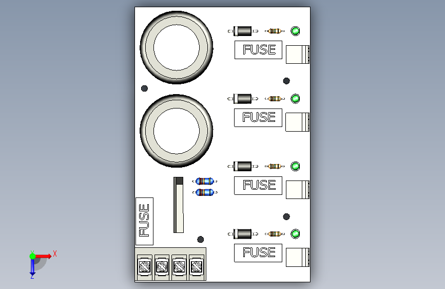 CNC PDB - CNC 机床配电板 俯视图