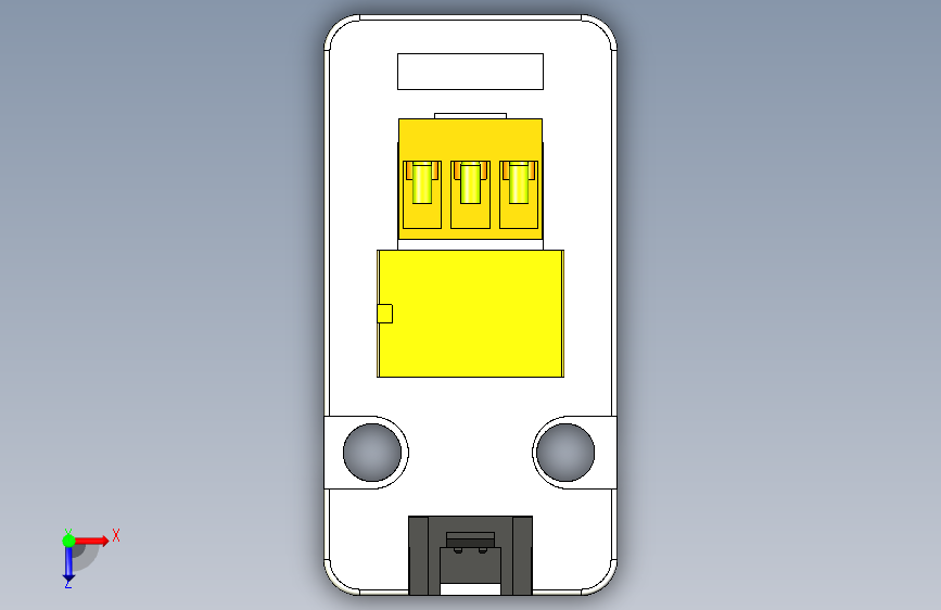 M5STACK_Mini_3A_继电器模块 俯视图