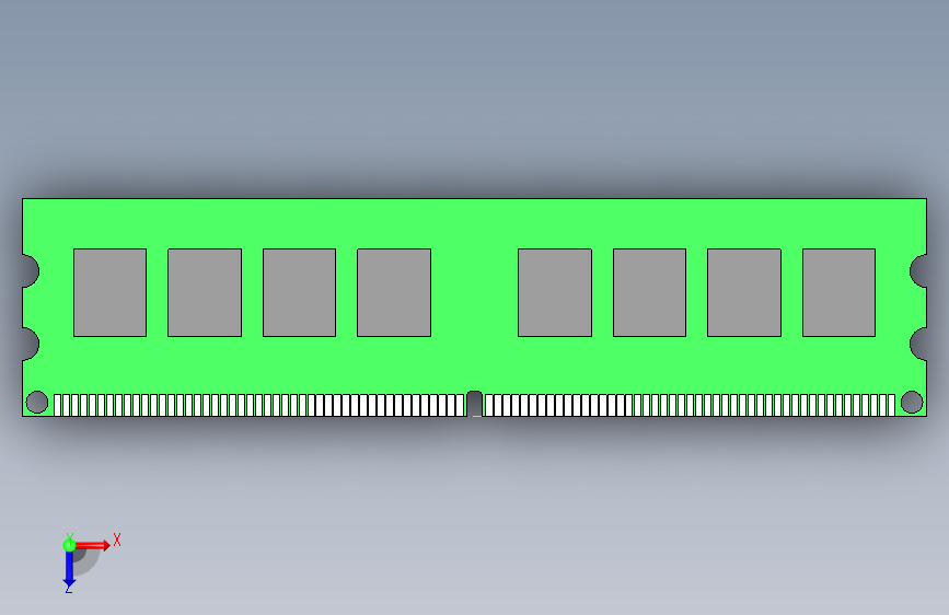 内存 RAM 俯视图