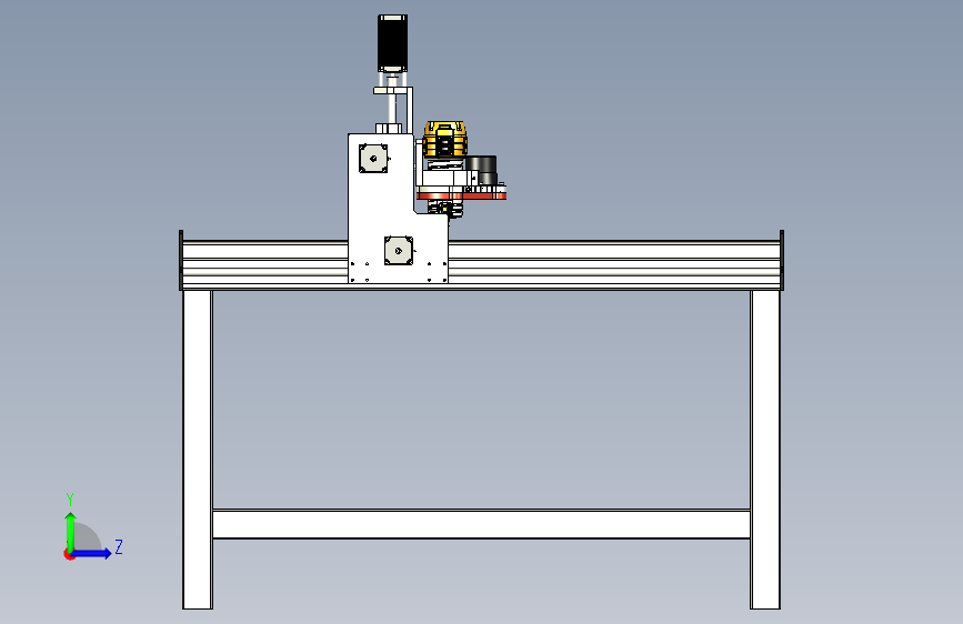 DIY 桌式 CNC 雕铣机 左侧视图