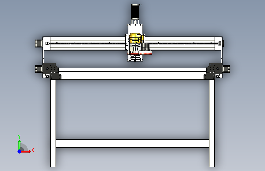 DIY 桌式 CNC 雕铣机 正面视图