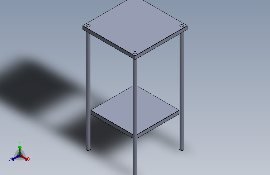 辅助桌。S_GAV。固定 40x40xh80 厘米