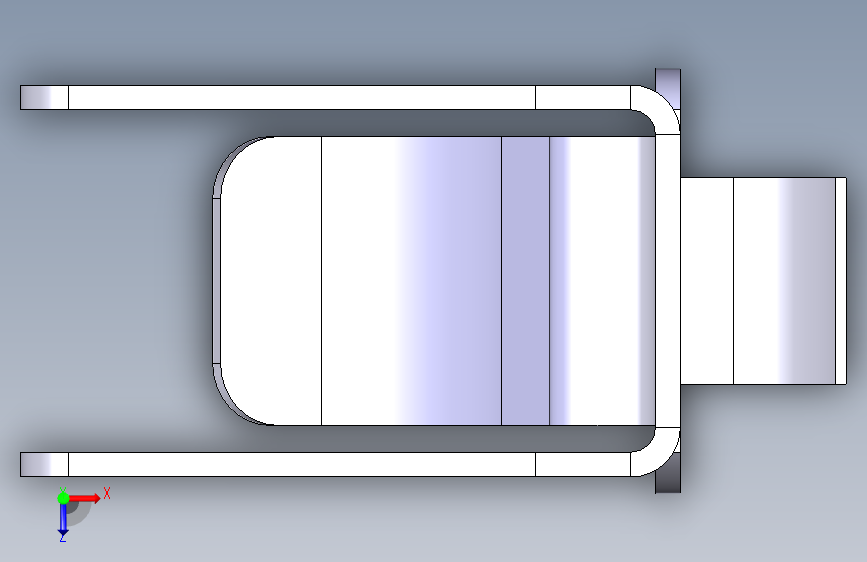 生成性钣金 _ Catia V5 初学者教程 _ 轮毂固定器钣金设计 俯视图