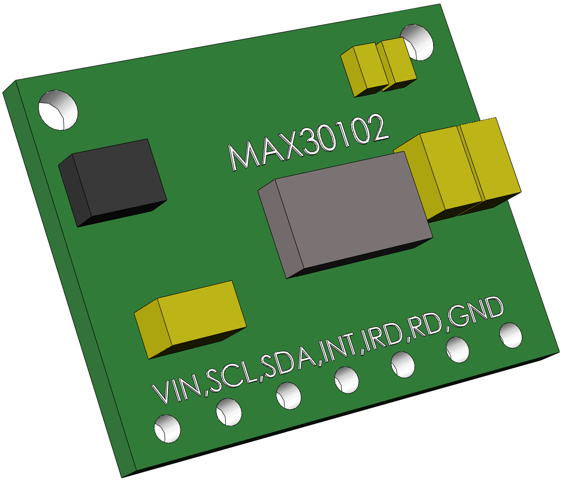 MAX30102 便携式脉搏血氧仪_心率传感器模块 (SW2014)