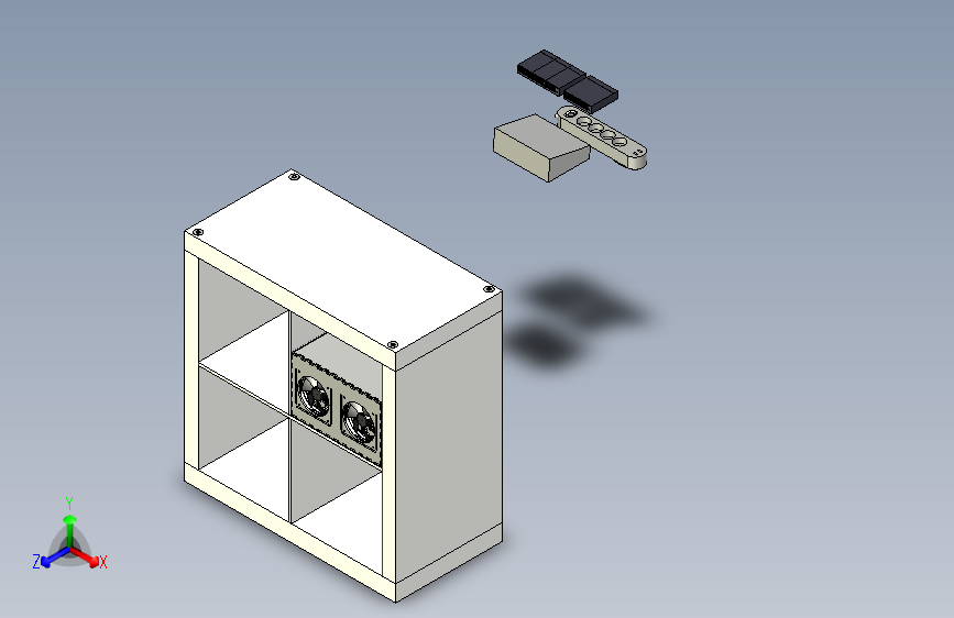 MINI-ITX 机箱 9 驱动器 3.5_ ATX 电源供应器 主视图