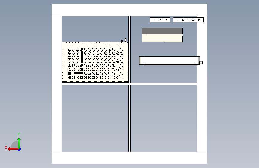 MINI-ITX 机箱 9 驱动器 3.5_ ATX 电源供应器 背面视图
