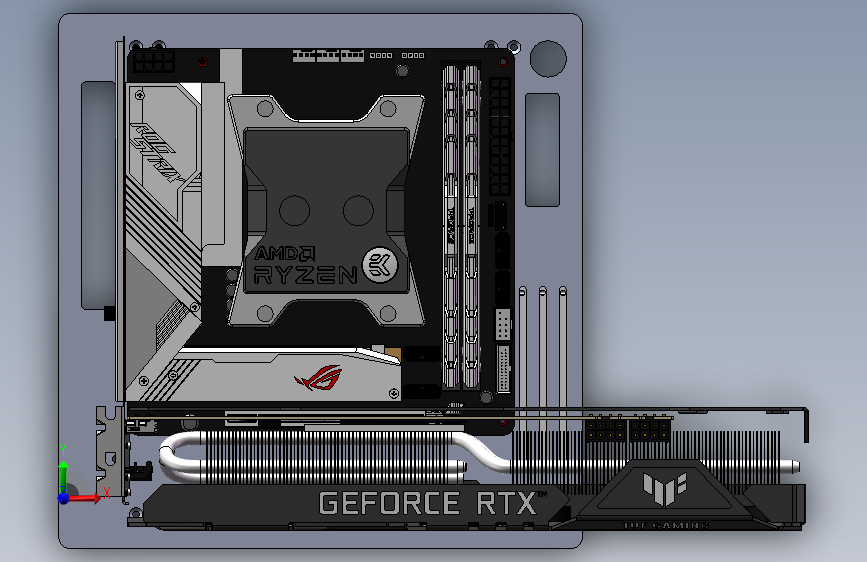 扁平开放迷你ITX 正面视图