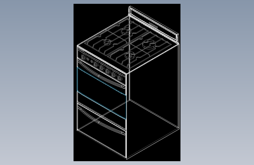 烤炉和炉灶模型以3D Dwg格式。