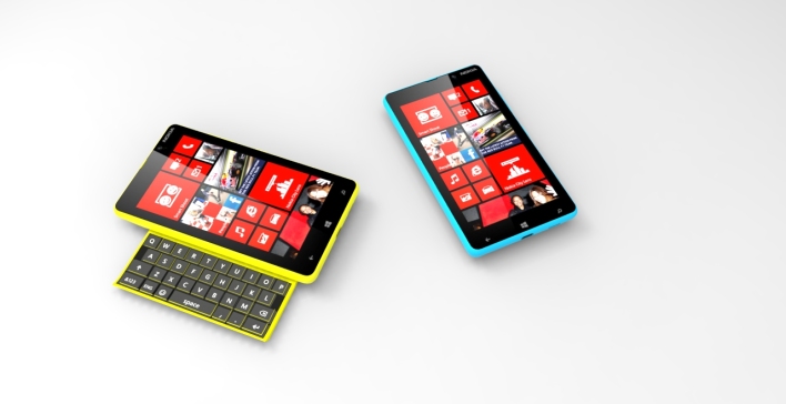 诺基亚 Lumia 820 - 带内置 QWERTY 键盘的后盖