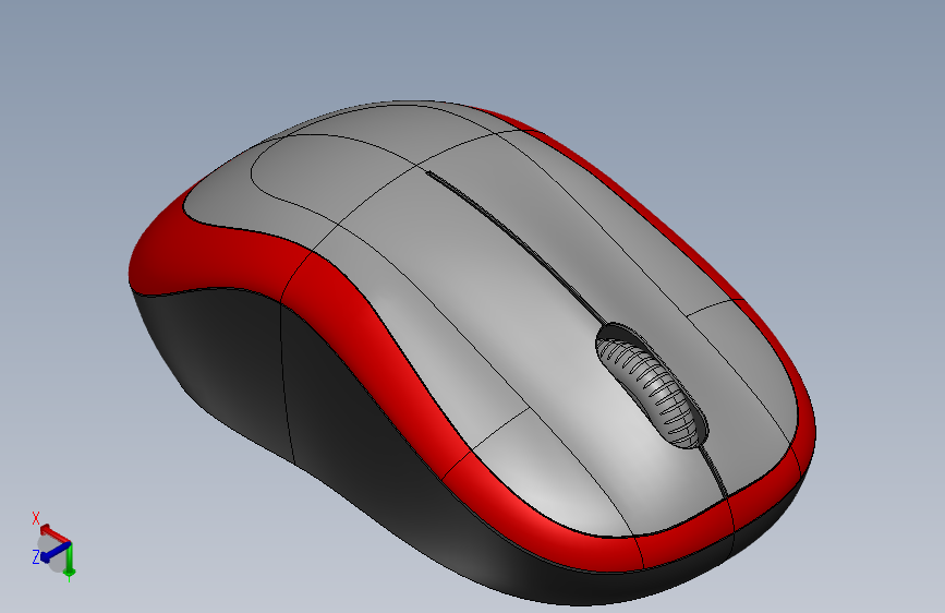 人体工学电脑鼠标3D模型